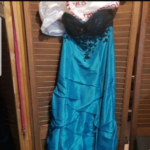 Teal prom dress